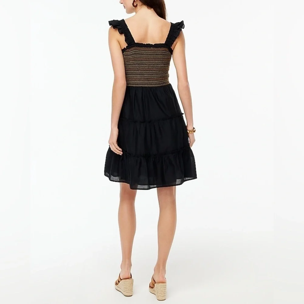 J Crew Smocked tiered mini dress Item BR893
